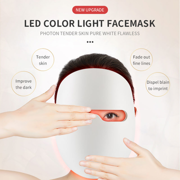 Rechargeable Photon Therapy Light Skin Rejuvenation 7 Colors LED Light Face Mask