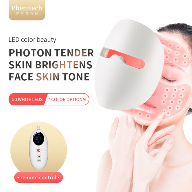 LED Light Therapy PDT 7 Color Light Photon Therapy Whitening Anti-aging Facial Mask